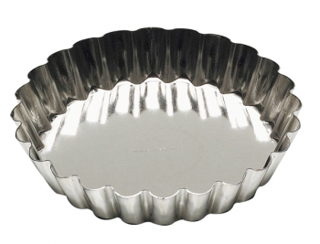 140x106 - Moule tartelette ronde cannelée fer blanc Gobel