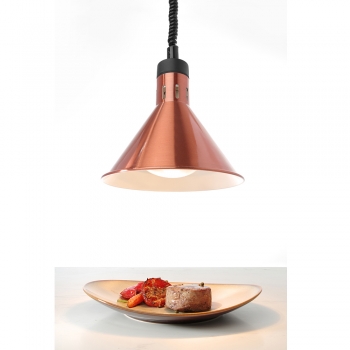 140x140 - Lampe chauffante conique cuivrée réglable Hendi