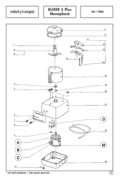 98x140 - Pièces détachées Blixer Robot Coupe 5 Plus mono