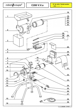97x140 - Pièces détachées Tamis automatique C200 VVA Robot Coupe