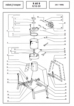 97x140 - Pièces détachées Cutter vertical R60B 9/13 CV Robot Coupe